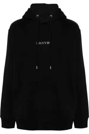 Lanvin Sweatshirts & Hoodies, Heren, Zwart, S, Katoen, Logo Sweatshirt met Capuchon