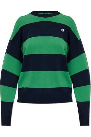 COPERNI Truien, Dames, Groen, M, Trui met Streepjespatroon