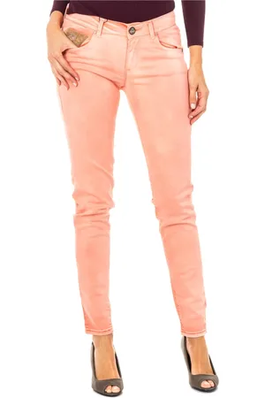 La Martina Jeans, Dames, Oranje, W30, Moderne Skinny Elastische Broek