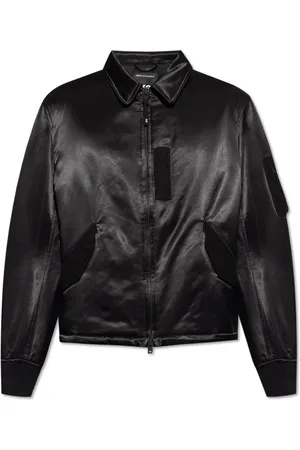 Y-3 Jassen, Heren, Zwart, M, Katoen, Jas in bomberstijl