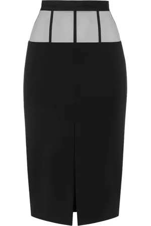 Elisabetta Franchi Rokken, Dames, Zwart, S, Polyester, Midi Rok