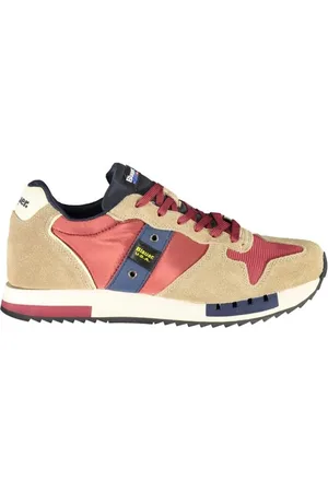 Blauer Schoenen, Heren, Veelkleurig, 42 EU, Polyester, Polyester Vetersneaker met Contrastdetails