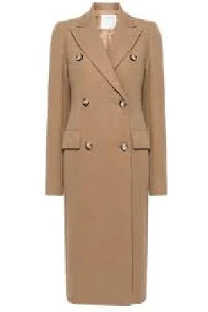 Sportmax Mantels, Dames, Bruin, S, Wol, Stijlvolle Winterjas
