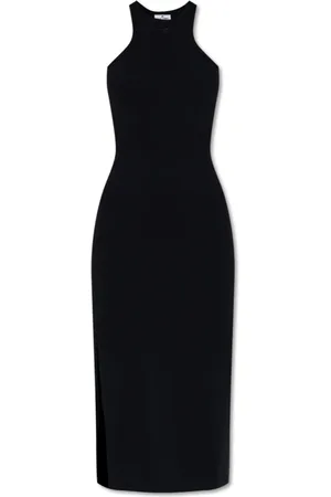 Courrèges Kleedjes, Dames, Zwart, XS, Katoen, Jurken met ribbels