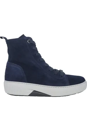Gabor Schoenen, Dames, Blauw, 37 EU, Suède, Blauwe Rollende Enkellaars