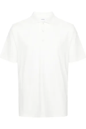 LARDINI Tops, Heren, Wit, M, Katoen, Polo Shirt