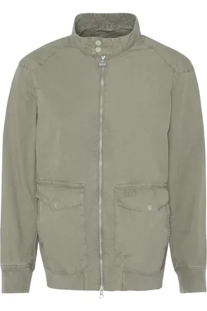 Barbour Jassen, Heren, Groen, S, Casual Matley Jas in Bleached Olive