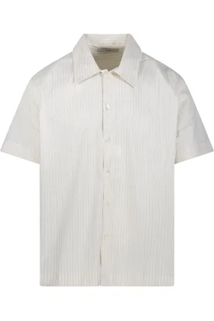 DUNST Overhemden, Heren, Wit, L, Katoen, Cream Stripe Shirt