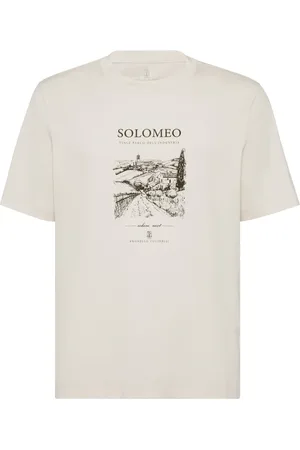 Brunello Cucinelli Tops, Heren, , L, Katoen, Katoenen T-shirt