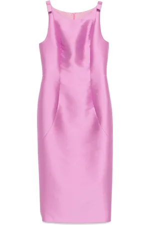 FELY CAMPO Kleedjes, Dames, Roze, M, Roze Roze Ronde Hals Jurk