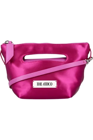 The Attico Tassen, Dames, Roze, ONE Size, Fuxia Tote Bag met Afneembare Riem