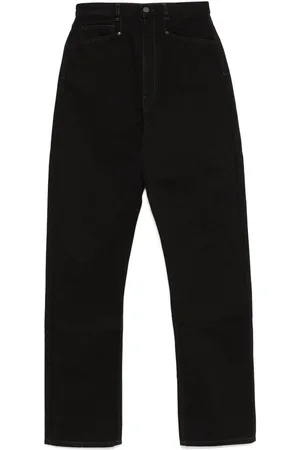 LEMAIRE Jeans, Dames, Zwart, M, Katoen, Klassieke broek met vijf zakken