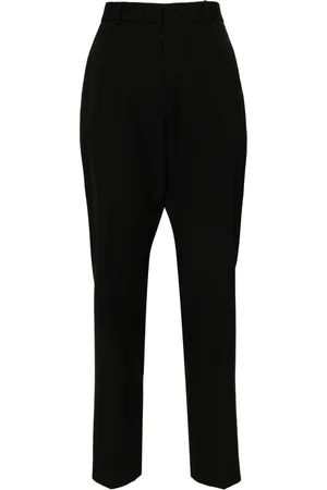 Lanvin Broeken, Dames, Zwart, M, Wol, Klassieke Rechte Broek