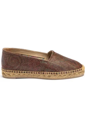 Etro Schoenen, Dames, Rood, 38 EU, Jute, Rode Paisley Espadrilles voor Vrouwen