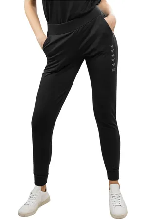 EA7 Broeken, Dames, Zwart, L, Katoen, Joggers Zwart EA7 Style