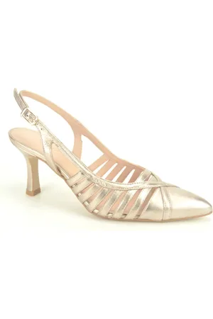 ZINDA Schoenen, Dames, Geel, 38 EU, Platinum Bandjes VG. Tip