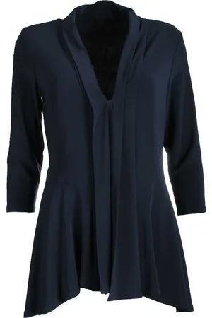 Frank Lyman Truien, Dames, Blauw, XS, Basic Drape Cardigan