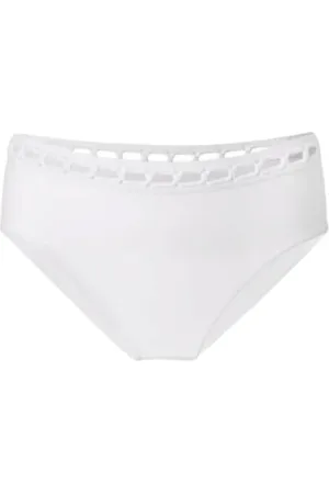 ERMANNO SCERVINO Ondergoed, Dames, Wit, L, Polyester, Witte Geborduurde Lycra Bikini Broekjes