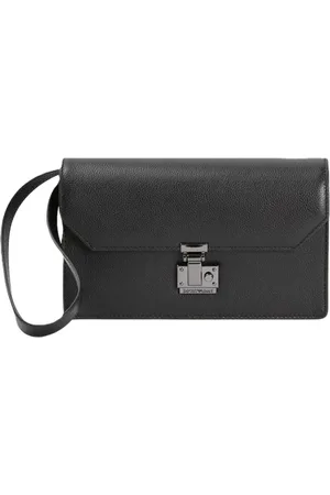 Emporio Armani Tassen, Dames, Zwart, ONE Size, Leer, Leren Schoudertas