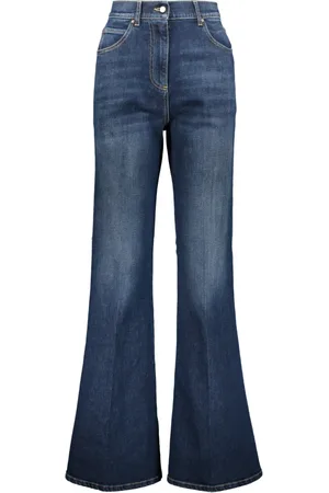 Fabiana Filippi Jeans, Dames, Blauw, S, Katoen, Flared Jeans met Contraststiksels
