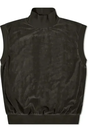FEAR OF GOD Tops, Dames, Zwart, S, Katoen, Mock Neck Vest Top