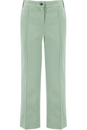 FEDELI Broeken, Dames, Groen, M, Katoen, Rechte Broek