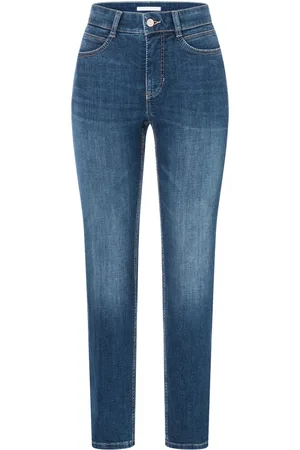 Mac Jeans, Dames, Blauw, XL L34, Perfect Fit Slim-Fit Jeans