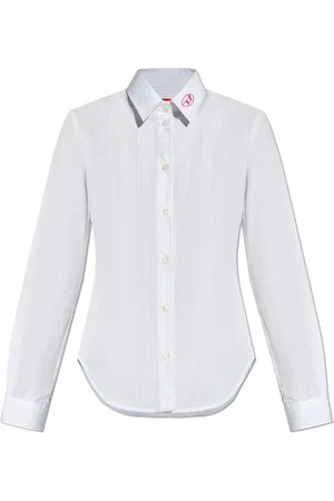 Diesel Blouses & Shirts, Dames, Wit, M, Katoen, Gestreept overhemd