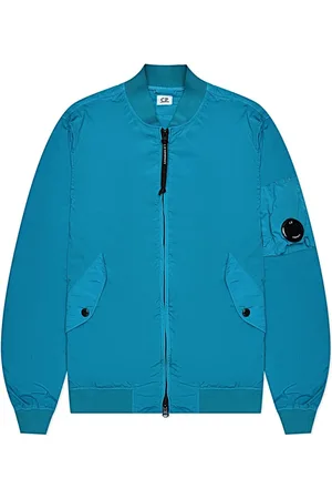 C.P. Company Jassen, Heren, Blauw, L, Nylon, Stijlvolle Bomberjack