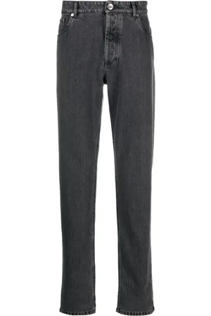 Brunello Cucinelli Jeans, Heren, Grijs, 2Xl, Katoen, Slim-fit katoenen jeans