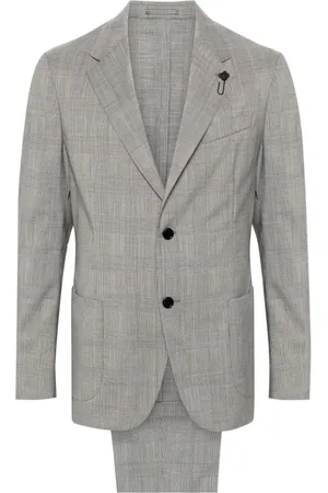 LARDINI Pakken, Heren, Grijs, 2Xl, Wol, Single Breasted Suit Set