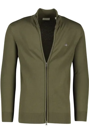 GANT Sweatshirts & Hoodies, Heren, Groen, 2Xl, Katoen, Sweatshirt met ritssluiting