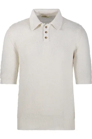 A PAPER KID Tops, Heren, , M, Katoen, Crème Polo Shirt