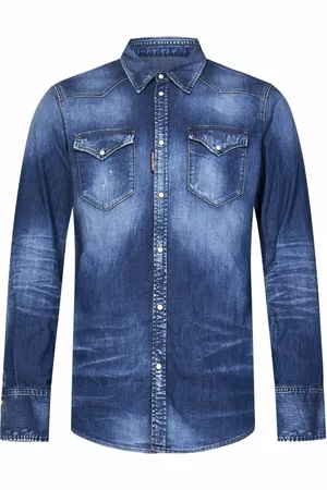 Dsquared2 Overhemden, Heren, Blauw, S, Katoen, Classic Western Shirt