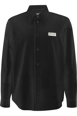 VERSACE Overhemden, Heren, Zwart, S, Overhemden Zwart