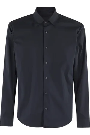 Aspesi Overhemden, Heren, Blauw, L, Katoen, Blauw Katoen en Nylon Overhemd