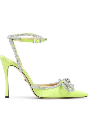 Mach & Mach Schoenen, Dames, Groen, 37 EU, Leer, Zijden Pumps Elegant