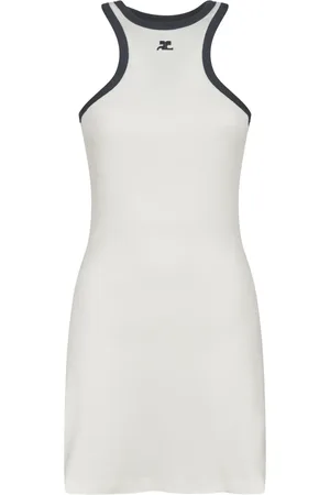 Courrèges Kleedjes, Dames, Wit, L, Scuba Mini Jurk