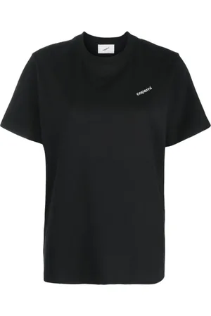 COPERNI Tops, Dames, Zwart, S, Katoen, Logo Boxy Knit Top