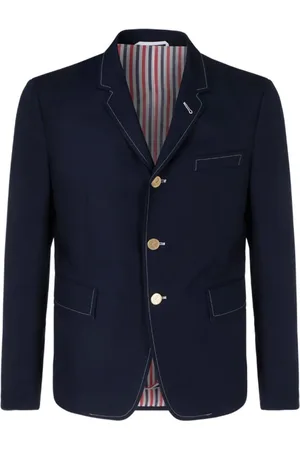 Thom Browne Jassen, Heren, Blauw, M, Katoen, Outerwear Jacket