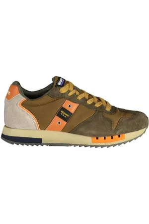 Blauer Schoenen, Heren, Bruin, 45 EU, Leer, Lace-up sportsneaker met contrasterende details