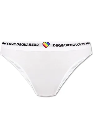 Dsquared2 Ondergoed, Dames, Wit, S, Katoen, Briefs met Logo