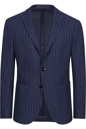 Etro Jassen, Heren, Blauw, S, Wol, Stijlvolle Roma Jas