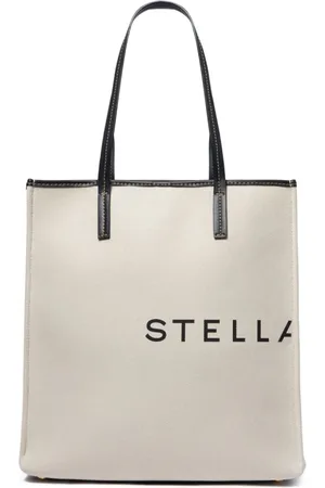 Stella McCartney Tassen, Dames, Wit, ONE Size, Katoen, Canvas Grote Tote Tas