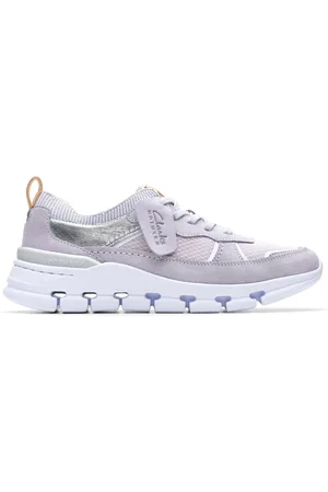 Clarks Schoenen, Dames, Paars, 37 1/2 EU, Suède, Nature X Cove Sneakers