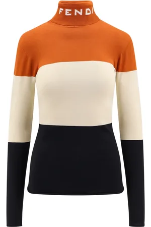 Fendi Truien, Dames, Veelkleurig, S, Polyester, Turtleneck Trui