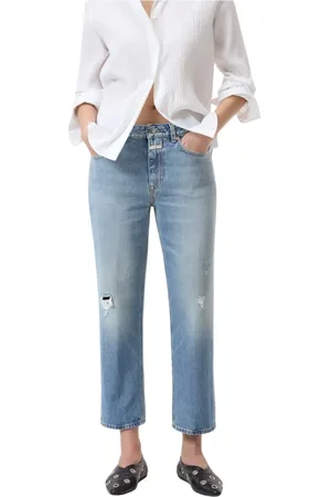 Closed Jeans, Dames, Blauw, W30, Katoen, Straight Leg Jeans