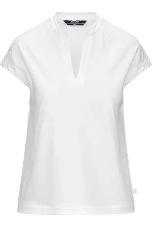 K-Way Tops, Dames, Wit, S, Zachte Jersey Dames Polo Shirt