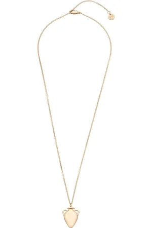 A.P.C. Accessoires, Dames, Geel, ONE Size, Gouden Messing Ketting met Medaillon