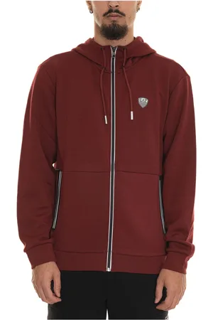 EA7 Sweatshirts & Hoodies, Heren, Rood, L, Sweatshirt met ritssluiting